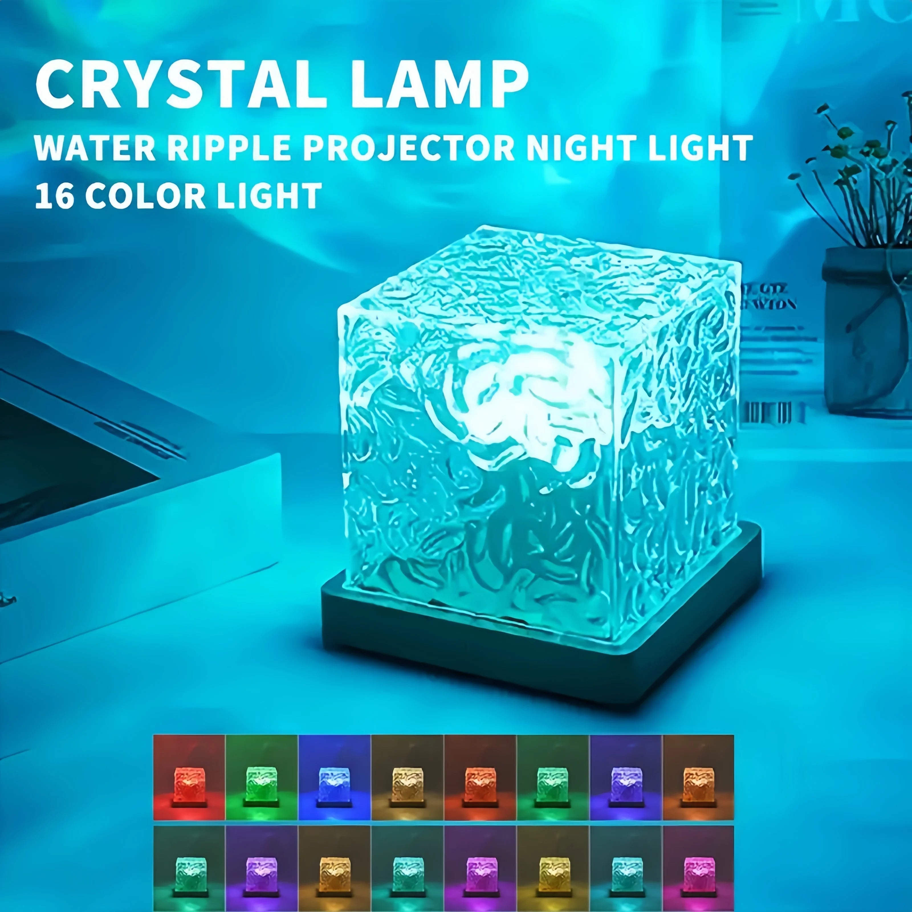 The Aurora Cube — 16-Color Crystal Wave Lamp