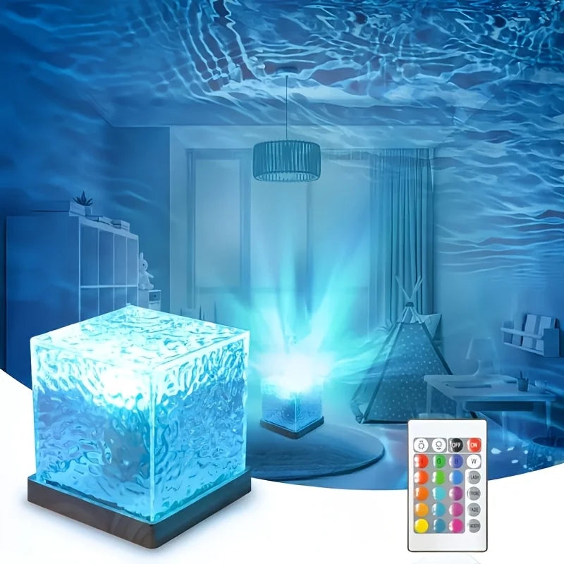 The Aurora Cube — 16-Color Crystal Wave Lamp