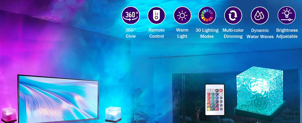 The Aurora Cube — 16-Color Crystal Wave Lamp